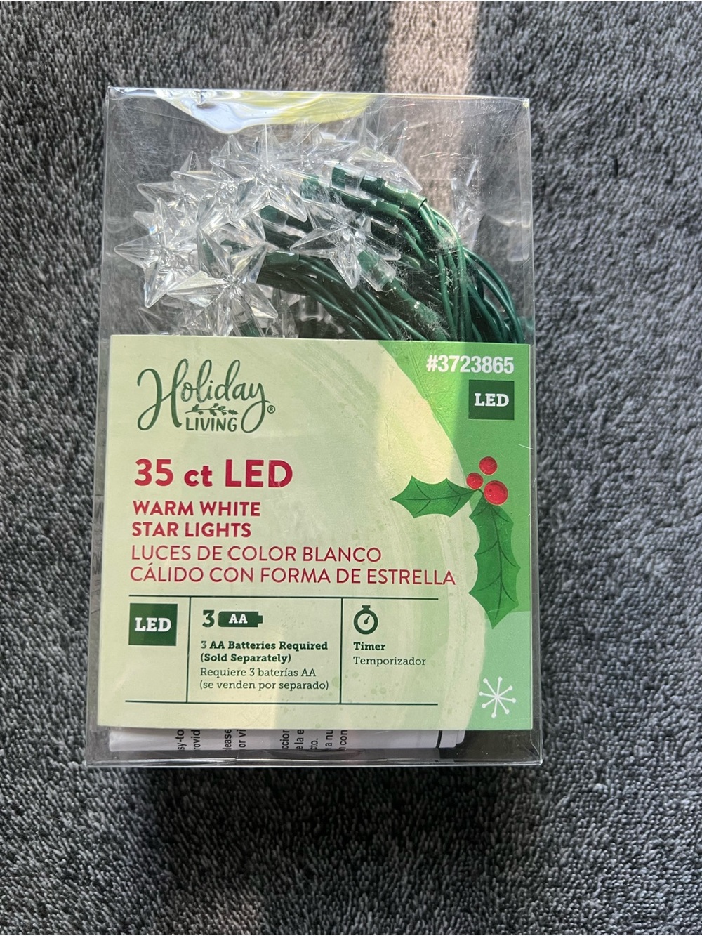 Holiday Living 35-Count Warm White Star LED String Lights